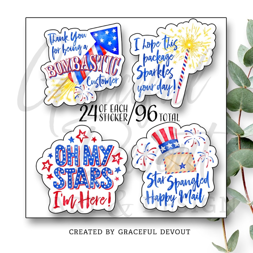 🇺🇸 Fourth of July Bombastic Variety Pack [GD79-96] Stickers